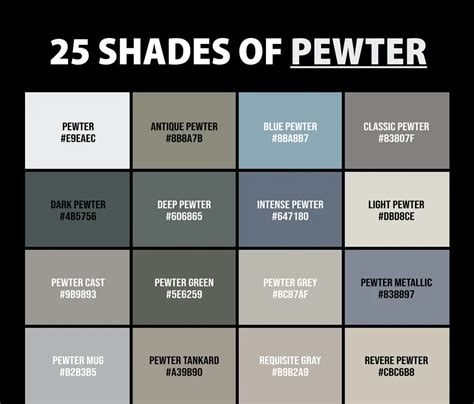 pewter patter paint color Color space information Pewter Patter